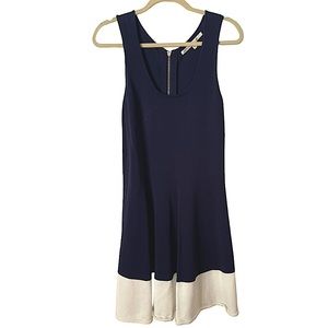 Rachel Roy Knit Navy White Dress‎ Large